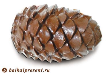 Шоколад фигурный с кедр. орехом "Шишка", 1 шт с Байкала
