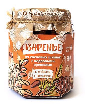 Варенье из сосн. шишки с кедр. орехами, 250 г с Байкала