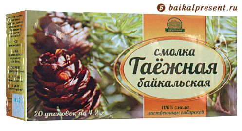 Смолка жевательная "Байкальская таёжная", упаковка 20 шт по 4,2 гр. с Байкала