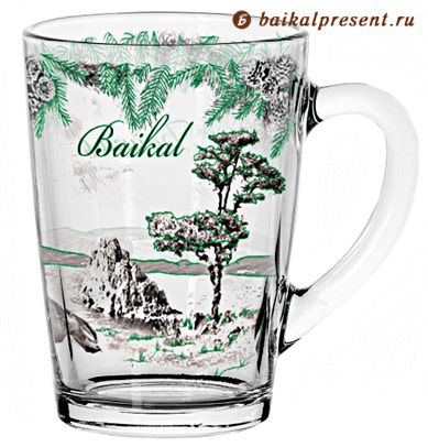 Кружка "Байкал. Нерпы - Мыс Бурхан", 320 мл, стекло с Байкала