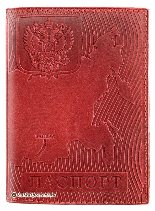 Обложка для паспорта "Карта России" с Байкала