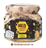 Мед с ядрами кедрового ореха, 120 г с Байкала