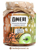 Джем облепихово-яблочный  с кедровыми орешками, 250 г с Байкала