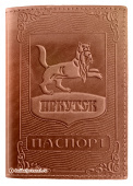 Обложка для паспорта "Герб г. Иркутска" с Байкала