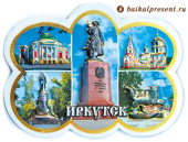 Магнит пресс. фигурн. "Иркутск. Коллаж" с Байкала