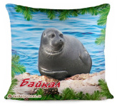 Подушка 35х35 "Байкал. Нерпа" с Байкала