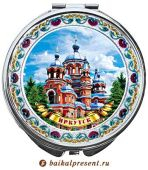 Зерк. фольг. "Иркутск. Казанская церковь", 7 см с Байкала
