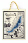 Пакет подарочный "Карта Байкала", 31х41х12 см с Байкала