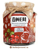 Джем бруснично-клюквенный с кедровыми орешками, 250 г с Байкала