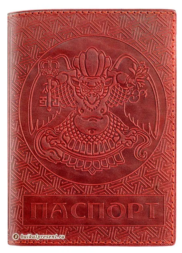 Обложка для паспорта "Птица Феникс" с Байкала