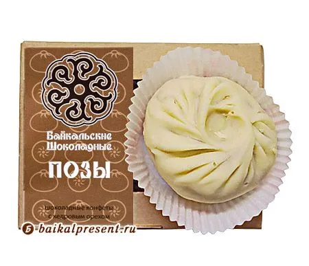 Байкальские шоколадные позы с кедр. орехом, 1 шт с Байкала
