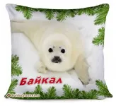 Подушка 35х35 "Байкал. Белёк" с Байкала