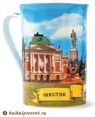 Кружка "Иркутск. Коллаж", 270 мл, фарфор с Байкала