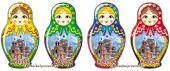 Магнит под смолой "Матрешка. Иркутск" в ассорт., 60мм с Байкала