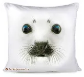 Подушка 35х35 "Байкал. Мордочка белька" с Байкала
