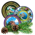 Магнит-тарелка, фарфор