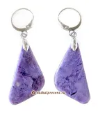 Серьги, чароит с Байкала