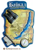 Магнит пресс. фигурн. "Байкал. Старая карта" с Байкала