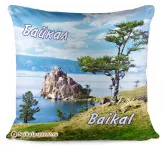 Подушка 35х35 "Байкал. Мыс Бурхан" с Байкала
