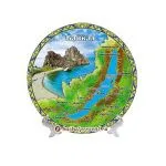 Тарелка 10 см "Байкал. Зеленая карта" с Байкала