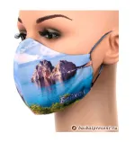 Маска защитная "Нерпа на фоне Байкала - Мыс Бурхан" с Байкала