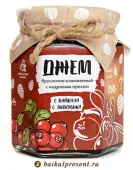 Джем бруснично-клюквенный с кедровыми орешками, 250 г с Байкала