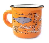 Кружка "мини" "Байкал", оранж., фарфор с Байкала