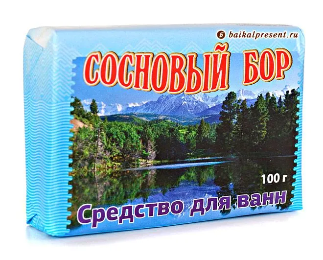 Средство для ванн "Сосновый бор" 100 г. (соль) с Байкала